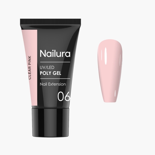 Nailura Poly Gel 6 – Kirkas vaaleanpunainen – 30 ml