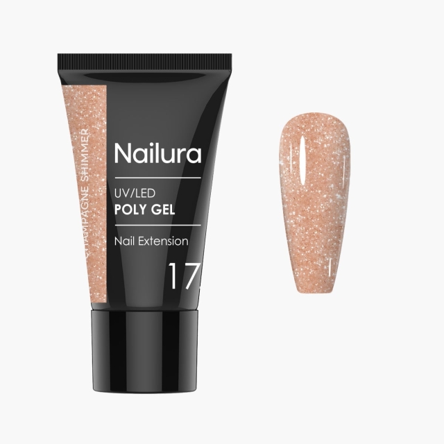 Nailura Poly Gel 17 – Champagne Shimmer – 30 ml