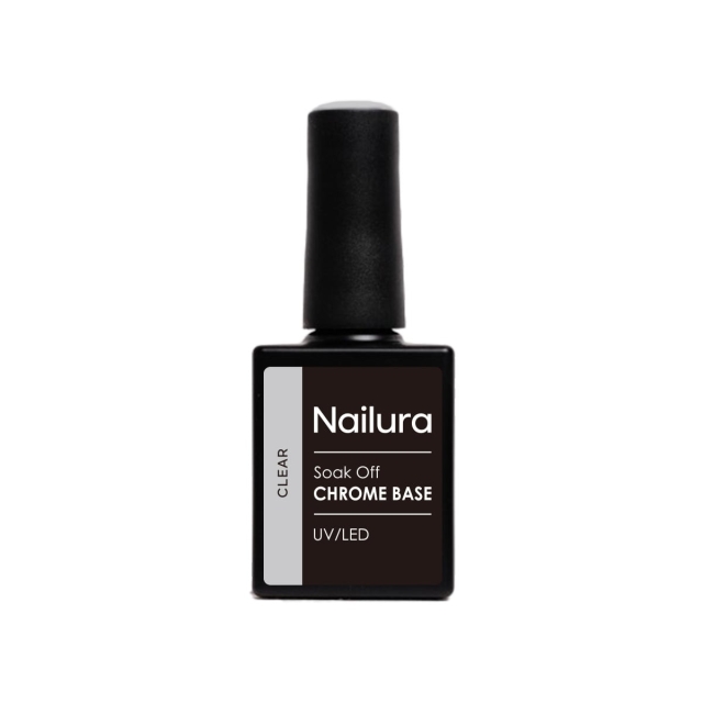 Nailura Chrome Base Clear Gel - Kirkas - 10 ml