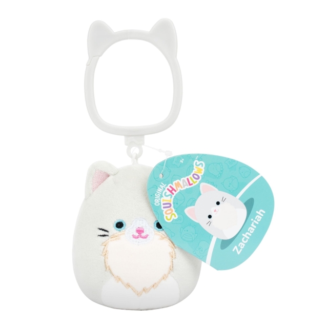 Squishmallows 9 cm:n P26-kiinnitettävä pehmolelu – Zachariah-kissa