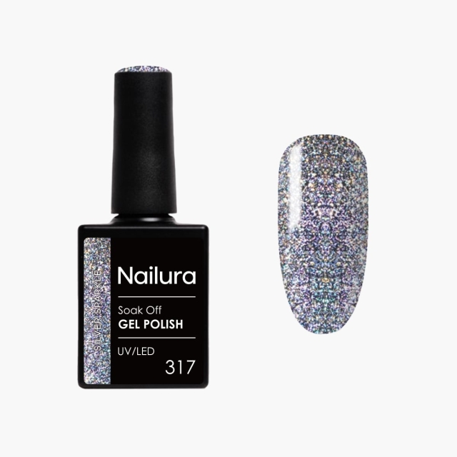 Nailura Geelilakka 317 – Silver Sparkle – 10 ml