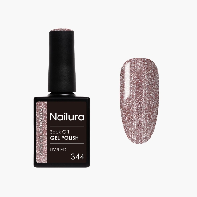 Nailura Geelilakka 344 – Rose Gold Shimmer – 10 ml
