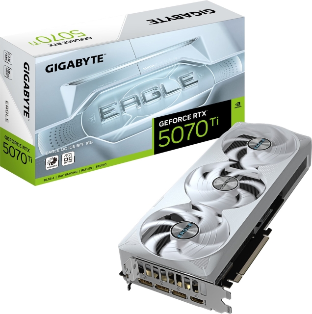 Gigabyte GeForce RTX 5070 Ti EAGLE OC ICE SFF 16 Gt näytönohjain