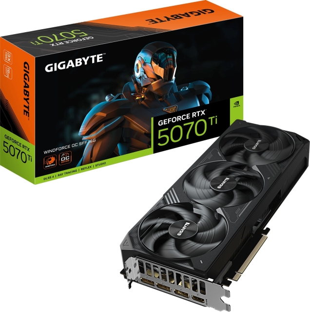 Gigabyte GeForce RTX 5070 Ti WINDFORCE OC SFF 16 Gt näytönohjain