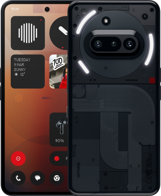 Nothing Phone (3a) puhelin, 256/12 Gt, musta