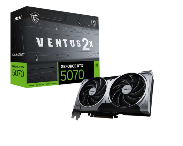 MSI GeForce RTX 5070 12G VENTUS 2X OC näytönohjain