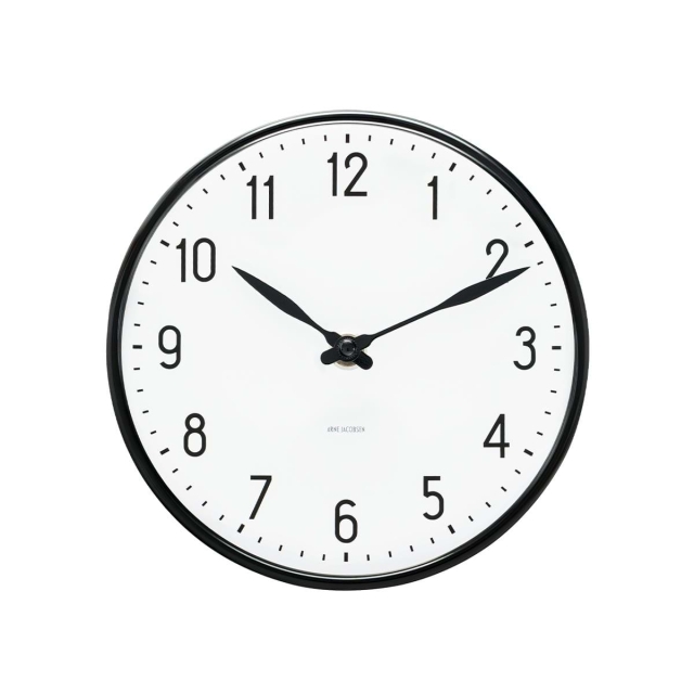 Arne Jacobsen Clocks Arne Jacobsen – Station-seinäkello – Ø29 cm – musta