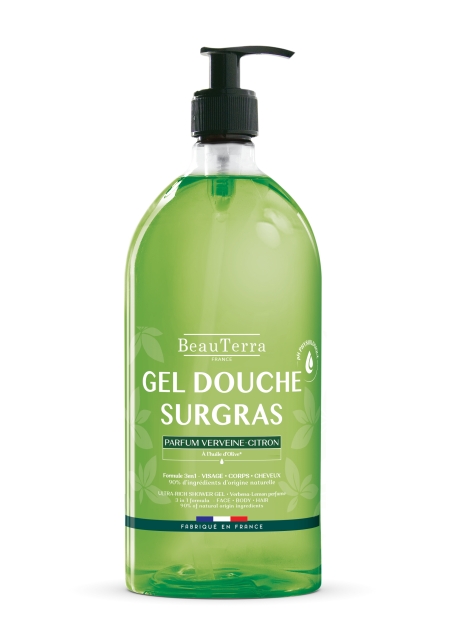 BeauTerra Ultra Rich -suihkugeeli – sitruunaverbena – 1 l