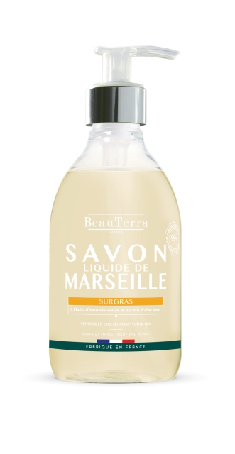 BeauTerra Marseillen nestesaippua – makeamanteliöljy – 300 ml