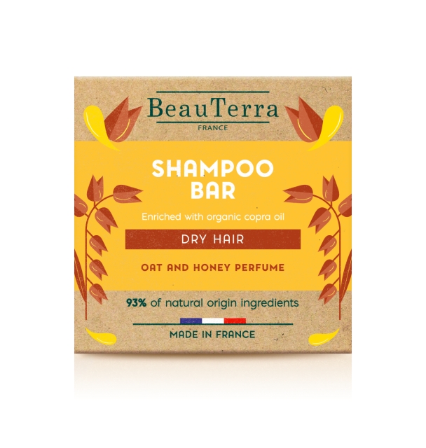 BeauTerra Shampoopala – kuivalle ja vaurioituneelle hiukselle – 75 g