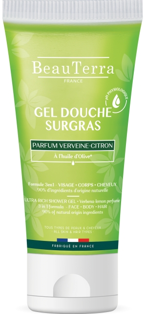 BeauTerra Ultra Rich -suihkugeeli – sitruunaverbena – 200 ml