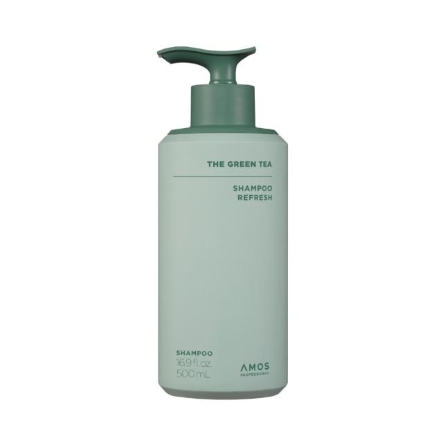 Amos Professional Green Tea Shampoo Refresh - Vihreä - 500 ml
