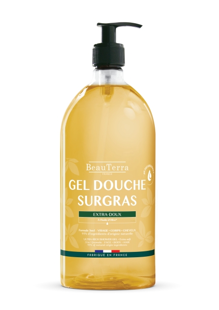 BeauTerra Ultra Rich -suihkugeeli – korkea siedettävyys – 1 l
