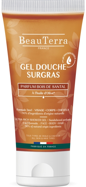 BeauTerra Ultra Rich -suihkugeeli – santelipuu – 200 ml