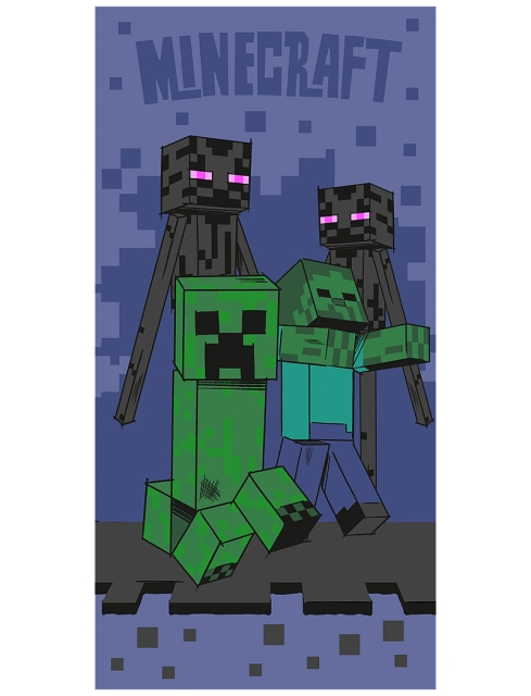 BrandMac Pyyhe – 70 x 140 cm – Minecraft-hirviöt (1029331)