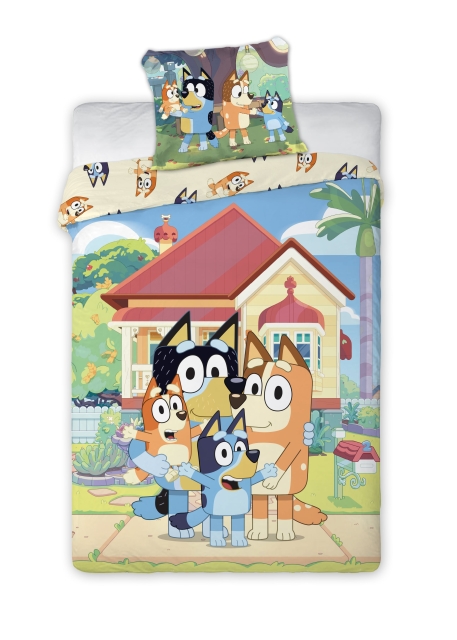 BrandMac Vuodevaatteet – Junior-koko 100 x 140 cm – Bluey-perhe (1029599)