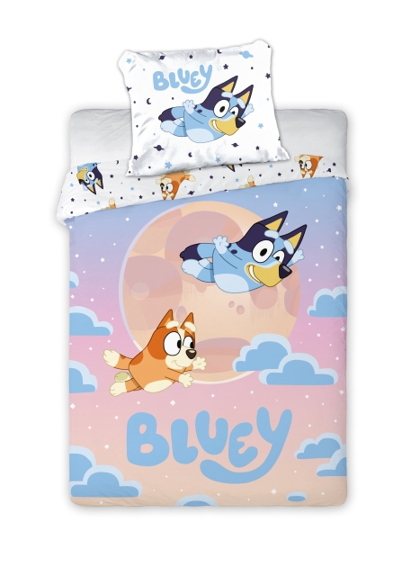 BrandMac Vuodevaatteet – Aikuisten koko 140 x 200 cm – Bluey & Bingo (1029631)