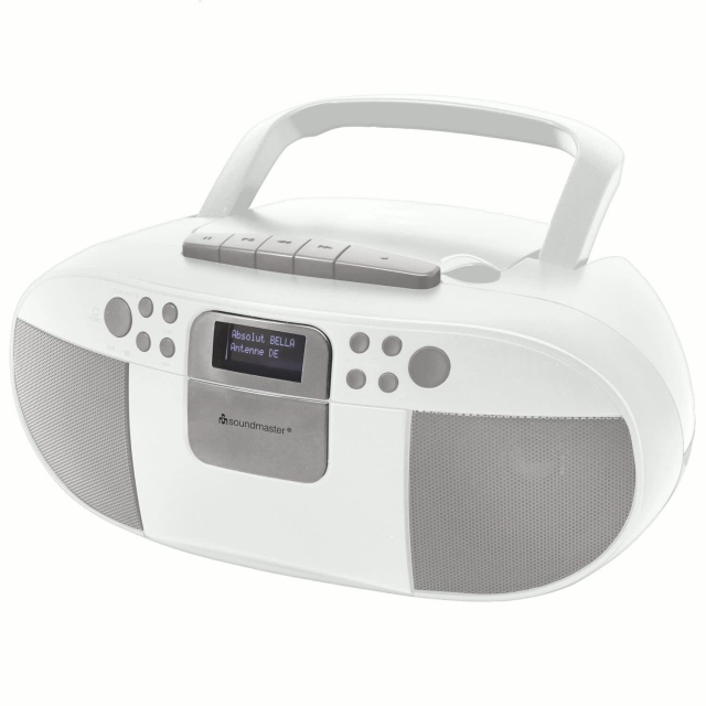 Soundmaster Boombox CD/MP3 DAB+/FM-radio Kassett USB SCD7800WE Vit