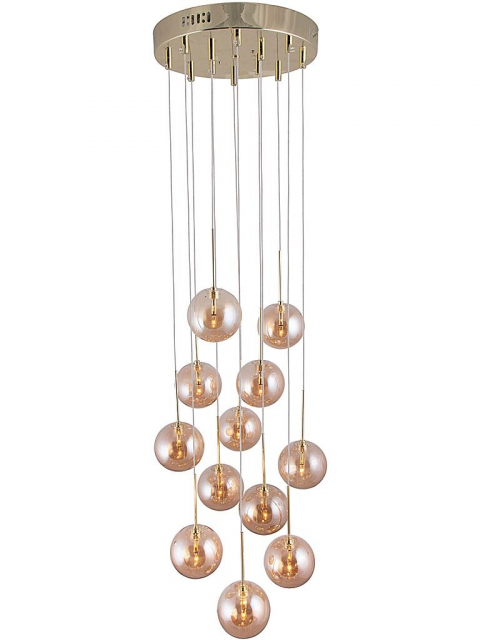 Globen Lighting Taklampa Skyfall 655154 Amber/Mässing Globen Lighting