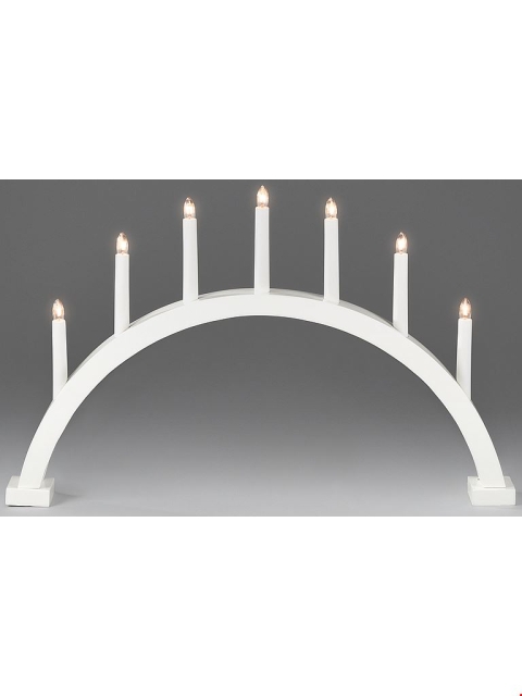 Konstsmide Elljusstake 7-arm 2272-205 båge 7 ljus vit Konstsmide