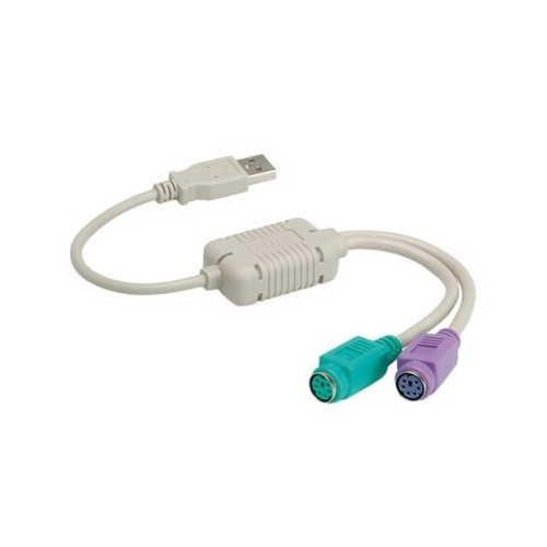 PS/2 till USB adapter (Y-kabel) ryhmässä TIETOKOONET & TARVIKKEET / Kaapelit & Sovittimet / USB / USB-A / Sovittimet @ TP E-commerce Nordic AB (38-1079)