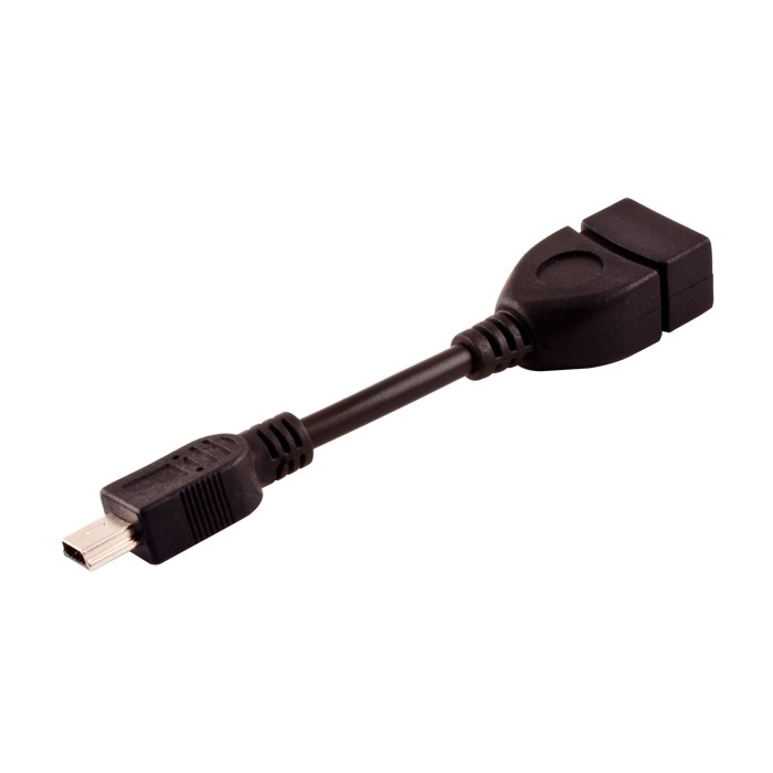 USB-adapter OTG, USB hona till Mini-USB hane ryhmässä TIETOKOONET & TARVIKKEET / Kaapelit & Sovittimet / USB / USB-A / Sovittimet @ TP E-commerce Nordic AB (38-10963)