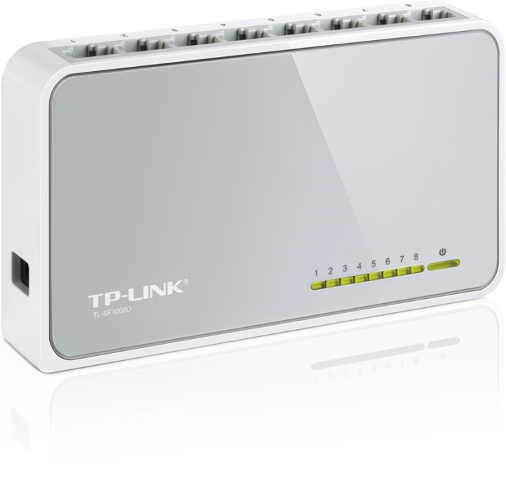 TP-LINK, Nätverksswitch (TL-SF1008D) ryhmässä TIETOKOONET & TARVIKKEET / Verkko / Kytkimet / 10/100Mbps @ TP E-commerce Nordic AB (38-11215)