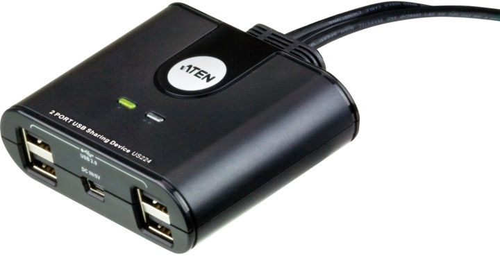 ATEN US224 manuaal USB 2.0-kytkin, 2 tietok. 4 laitteelle, 1,8m, musta ryhmässä TIETOKOONET & TARVIKKEET / Tietokonetarvikkeet / USB-telakat @ TP E-commerce Nordic AB (38-11937)