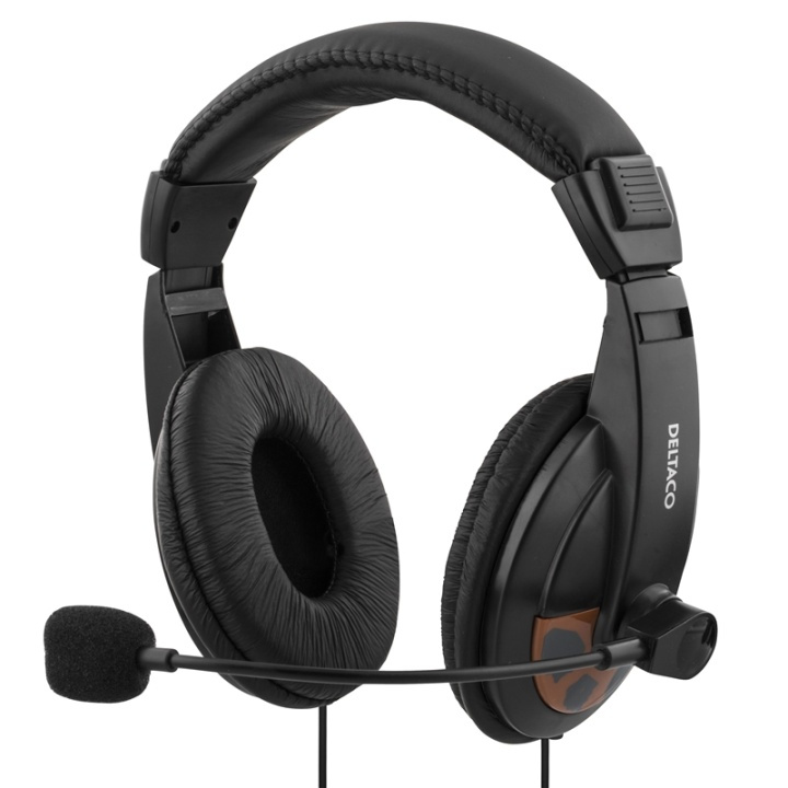 DELTACO Headset mikrofoni& äänensäätö, 2,5m kaapeli, blisterpakka ryhmässä TIETOKOONET & TARVIKKEET / Tietokonetarvikkeet / Kuulokkeet @ TP E-commerce Nordic AB (38-1258)