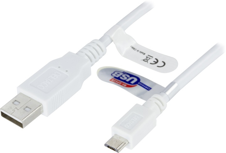 DELTACO USB 2.0 kaapeli Tyyppi A ur - Tyyppi Micro B ur, 3m ryhmässä ÄLYPUHELIMET JA TABLETIT / Laturit & Kaapelit / Kaapelit / MicroUSB-kaapelit @ TP E-commerce Nordic AB (38-14066)