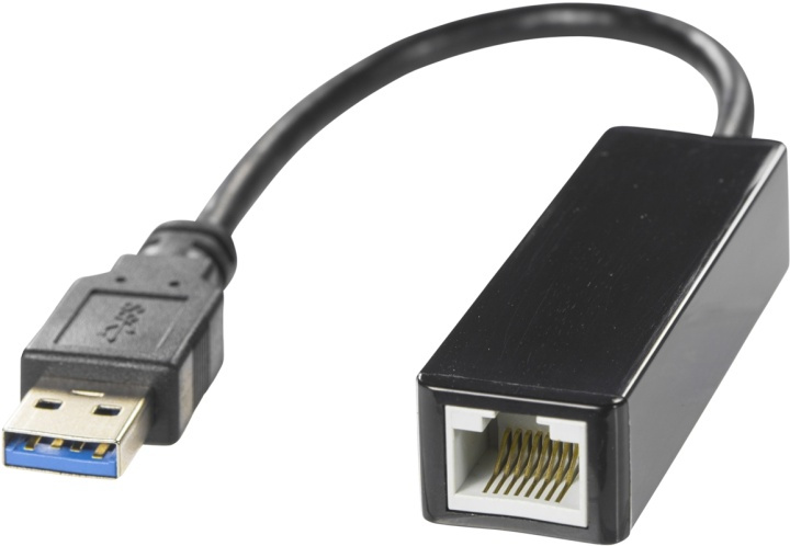 DELTACO USB 3.0 verkkosovitin, gigabit, 1xRJ45, musta ryhmässä TIETOKOONET & TARVIKKEET / Verkko / Verkkokortti / USB @ TP E-commerce Nordic AB (38-14390)