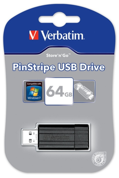 Verbatim Store-N-Go PinStripe 64GB (49065) ryhmässä KODINELEKTRONIIKKA / Tallennusvälineet / USB-muistitikku / USB 2.0 @ TP E-commerce Nordic AB (38-14599)