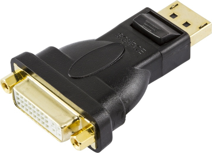 DisplayPort - DVI-D Single Link adapteri, uros-naaras ryhmässä TIETOKOONET & TARVIKKEET / Kaapelit & Sovittimet / DisplayPort / Sovittimet @ TP E-commerce Nordic AB (38-16751)