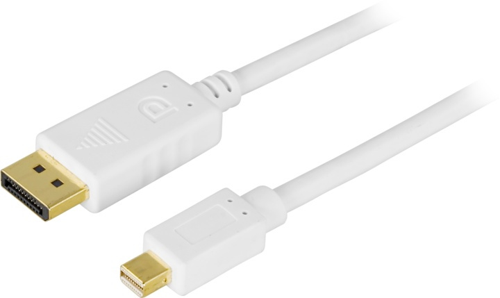 DELTACO kaapeli DisplayPort - Mini DisplayPort, 20-pin ur-ur, 2m, valk ryhmässä TIETOKOONET & TARVIKKEET / Kaapelit & Sovittimet / DisplayPort / Kaapelit @ TP E-commerce Nordic AB (38-16777)