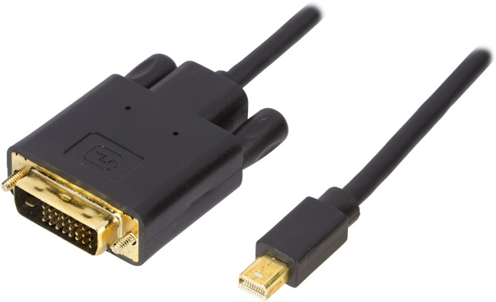 DELTACO mini DisplayPort - DVI-D Single Link monitorikaapeli, ryhmässä TIETOKOONET & TARVIKKEET / Kaapelit & Sovittimet / DisplayPort / Kaapelit @ TP E-commerce Nordic AB (38-16807)