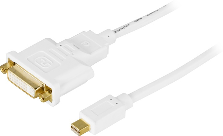 DELTACO Mni DisplayPort - DVI-D Single Link monitorikaapeli u-n 1m val ryhmässä TIETOKOONET & TARVIKKEET / Kaapelit & Sovittimet / DisplayPort / Kaapelit @ TP E-commerce Nordic AB (38-16816)