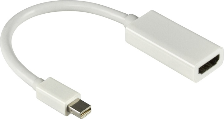 DELTACO mini DisplayPort-HDMI sovitin, 20-pin ur-19-pin na, 0,2m valko ryhmässä KODINELEKTRONIIKKA / Kaapelit & Sovittimet / HDMI / Sovittimet @ TP E-commerce Nordic AB (38-16821)