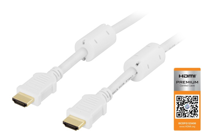 DELTACO HDMI-kaapeli, v1.4+Ethernet, 19-pin u-u, 1080p valk, 0,5m ryhmässä KODINELEKTRONIIKKA / Kaapelit & Sovittimet / HDMI / Kaapelit @ TP E-commerce Nordic AB (38-17465)