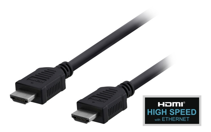 EPZI HDMI-kabel, v1.4+Ethernet, 19-pin ha-ha, 1080p, svart, 1m (HDMI-1012) ryhmässä KODINELEKTRONIIKKA / Kaapelit & Sovittimet / HDMI / Kaapelit @ TP E-commerce Nordic AB (38-17519)