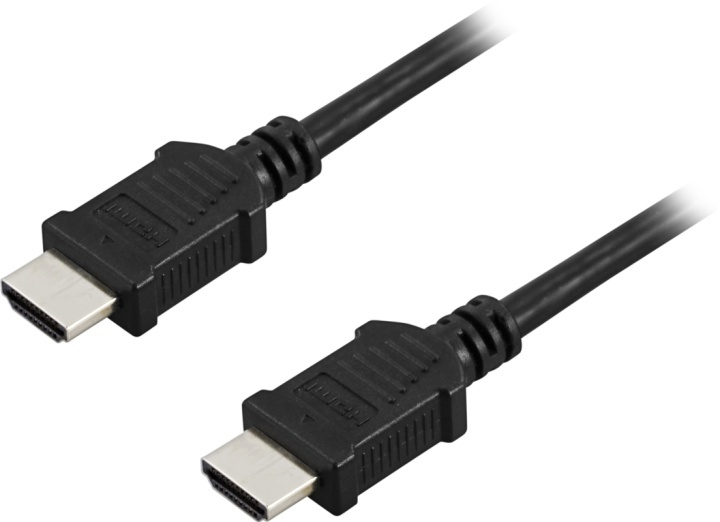 EPZI HDMI-kabel, v1.4+Ethernet, 19-pin ha-ha, 1080p, svart, 2m (HDMI-1022) ryhmässä KODINELEKTRONIIKKA / Kaapelit & Sovittimet / HDMI / Kaapelit @ TP E-commerce Nordic AB (38-17520)