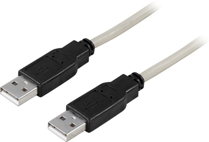 DELTACO USB 2.0 -kaapeli, Type A uros - Type A uros, 1,0m ryhmässä TIETOKOONET & TARVIKKEET / Kaapelit & Sovittimet / USB / USB-A / Kaapelit @ TP E-commerce Nordic AB (38-1784)