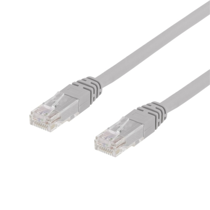 UTP Cat6 laitekaapeli, 15m, harmaa ryhmässä TIETOKOONET & TARVIKKEET / Kaapelit & Sovittimet / Verkko / Cat6 @ TP E-commerce Nordic AB (38-17947)