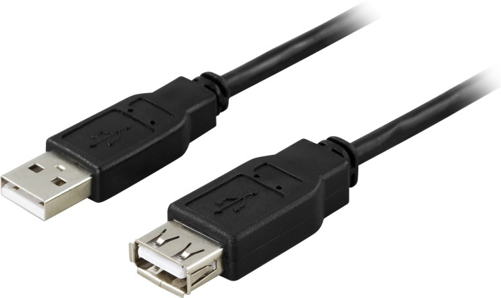 DELTACO USB 2.0 kaapeli Tyyppi A ur - Tyyppi A na, 0,1m, musta ryhmässä TIETOKOONET & TARVIKKEET / Kaapelit & Sovittimet / USB / USB-A / Kaapelit @ TP E-commerce Nordic AB (38-18043)