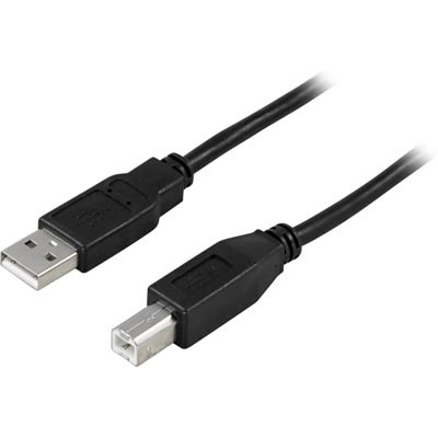 DELTACO USB 2.0 -kaapeli, Type A uros - Type B uros, 5m, musta ryhmässä TIETOKOONET & TARVIKKEET / Kaapelit & Sovittimet / USB / USB-A / Kaapelit @ TP E-commerce Nordic AB (38-18068)