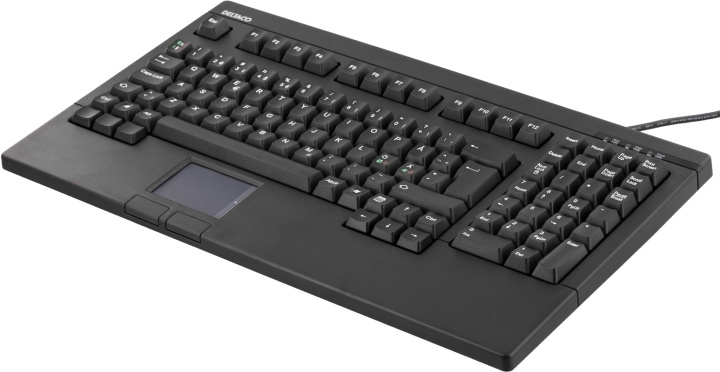 Näppäimistö, touchpad, suomalainen, USB, musta ryhmässä TIETOKOONET & TARVIKKEET / Hiiret & Näppäimistöt / Näppäimistöt / Langalliset @ TP E-commerce Nordic AB (38-18272)