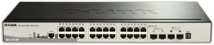 28-Port Gigabit Stackable PoE Smart Managed Switch ryhmässä TIETOKOONET & TARVIKKEET / Verkko / Kytkimet @ TP E-commerce Nordic AB (38-18426)
