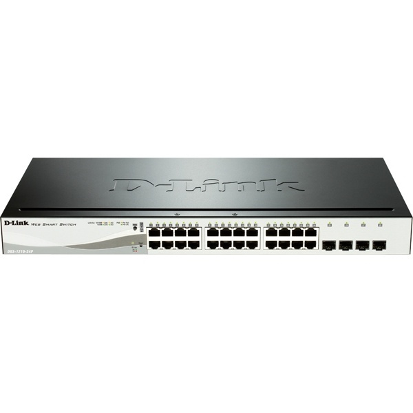 D-Link 24 PoE 10/100/1000 Base-T port with 4 x 1000Base-T /SFP ports ryhmässä TIETOKOONET & TARVIKKEET / Verkko / Kytkimet @ TP E-commerce Nordic AB (38-18433)
