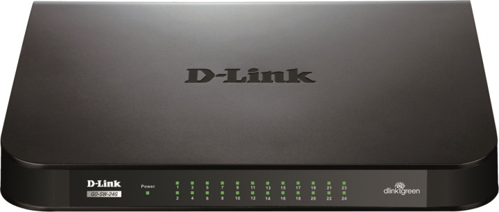 D-Link GO 24-port gigabit kytkin, musta ryhmässä TIETOKOONET & TARVIKKEET / Verkko / Kytkimet / 10/100/1000Mbps @ TP E-commerce Nordic AB (38-18458)