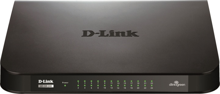 D-Link GO 24-port gigabit kytkin, musta ryhmässä TIETOKOONET & TARVIKKEET / Verkko / Kytkimet @ TP E-commerce Nordic AB (38-18458)