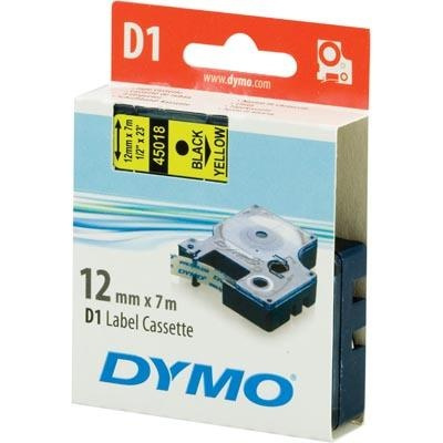 DYMO D1 merkkausteippi, 12mm, keltainen/musta teksti, 7m ryhmässä TIETOKOONET & TARVIKKEET / Tulostimet & Tarvikkeet / Tulostimet / Tarratulostimet & Tarvikkeet / Teippi @ TP E-commerce Nordic AB (38-18545)